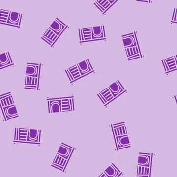 House hamster pet glyph vector seamless pattern Stock Illustration