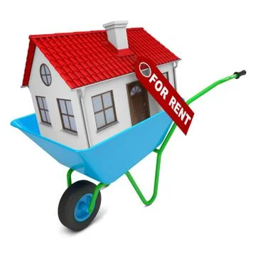 House in hand-barrow Illustration