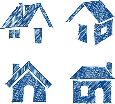 House hand drawn Illustrazione stock