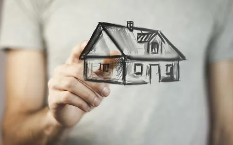 House on hand Stock Photos