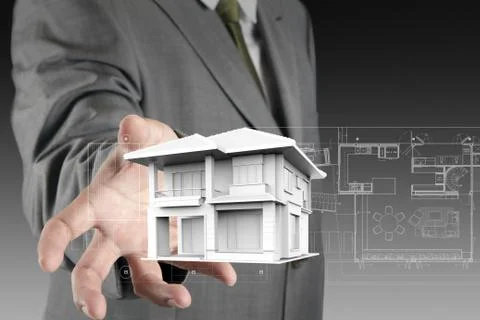 The house in hands イラスト素材