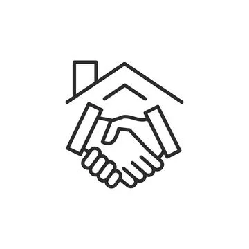House Handshake Icon Stock Illustration