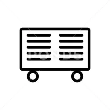 House heater air icon vector. Isolated contour symbol illustration Stock Illustrationen