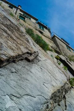 House high on the rocks Stock Photos