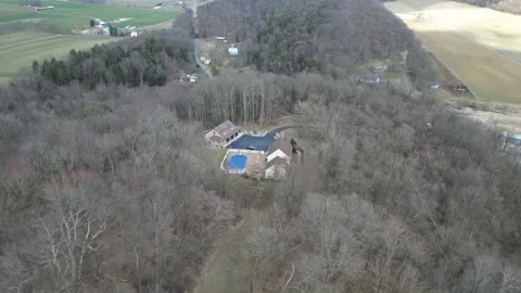 House on a Hill 1 Stock Footage 236597063