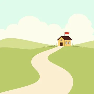 House on a Hill Illustration