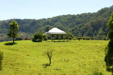 House on the hill Foto stock