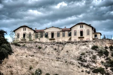 House on hill Stock Photos