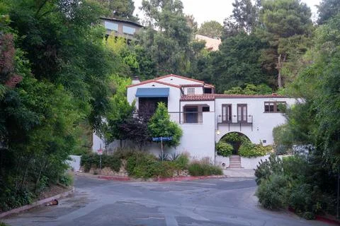 House on the hill Foto stock