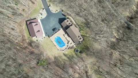 House on a Hill Trim (4) Stock Footage 236597146