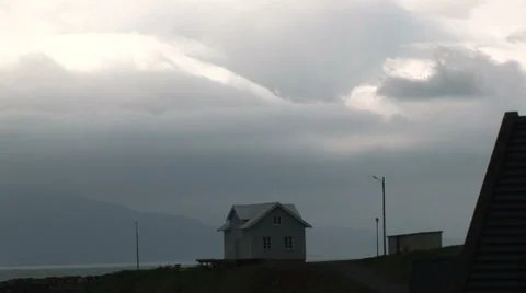 House in Hofsos Stock Footage 35934635