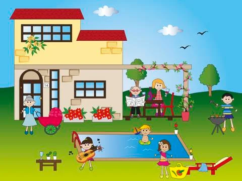 House holidays Stock Illustration