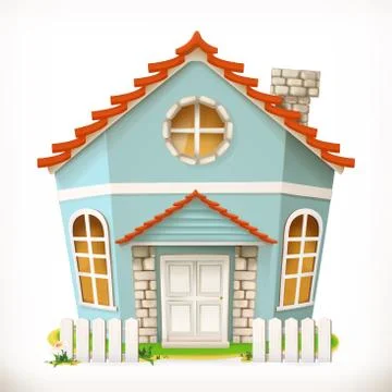 House, home. 3d vector icon Stock Illustration
