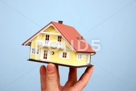 House home balance banrupt burden bust company Stock Photos