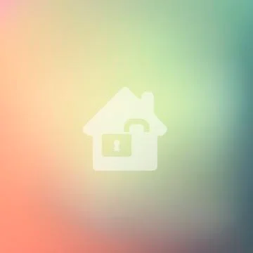 House icon on blurred background Stock Illustration