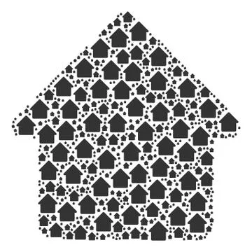 House Icon Collage 스톡 일러스트