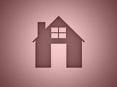 House icon concept on mate dark background Stock Illustration
