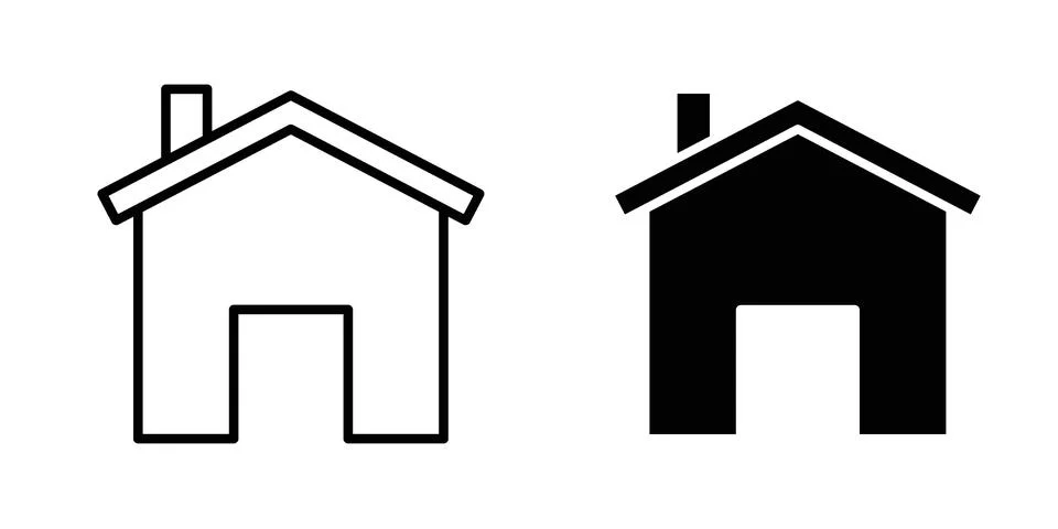 House icon for design projects and web UI Stock Illustration