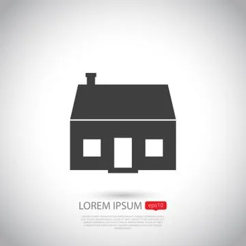 House  icon. Flat design. Vector illustration Stock-Illustration