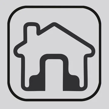 House icon in a flat style. Home vector illustration. Stock Illustration