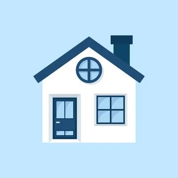 House icon in flat style. Home vector illustration on isolated background. .. Ilustración de archivo