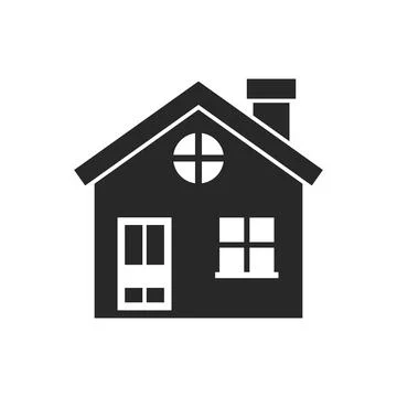 House icon in flat style. Home vector illustration on isolated background. .. Ilustración de archivo