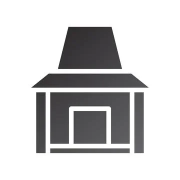 House icon gradient solid black Illustrazione stock
