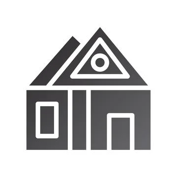 House icon gradient solid black Stock Illustration