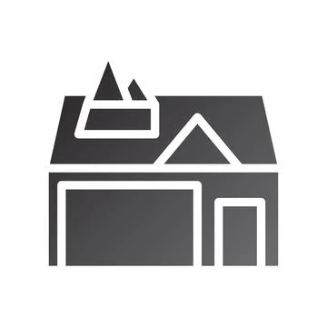 House icon gradient solid black Stock Illustration