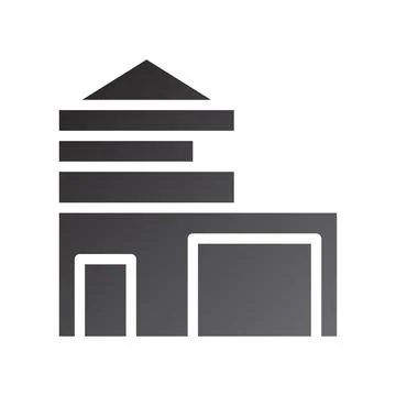 House icon gradient solid black イラスト素材