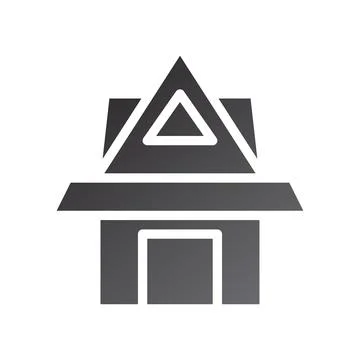 House icon gradient solid black Stockillustratie