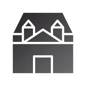House icon gradient solid black 스톡 일러스트