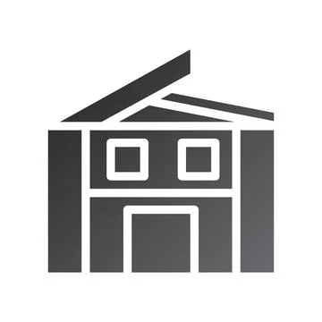 House icon gradient solid black Stock Illustration