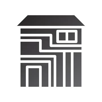 House icon gradient solid black Stock Illustration