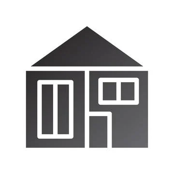 House icon gradient solid black Stock Illustration