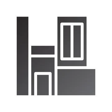 House icon gradient solid black Stock Illustration