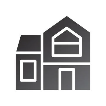 House icon gradient solid black イラスト素材