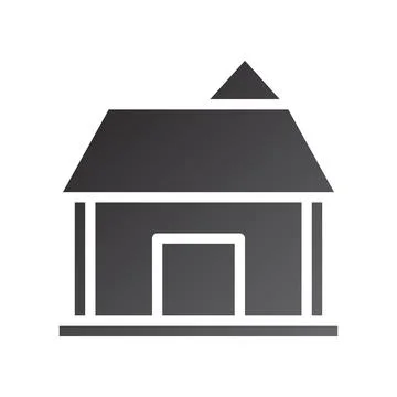 House icon gradient solid black Illustrazione stock