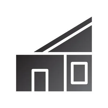 House icon gradient solid black Stock Illustration