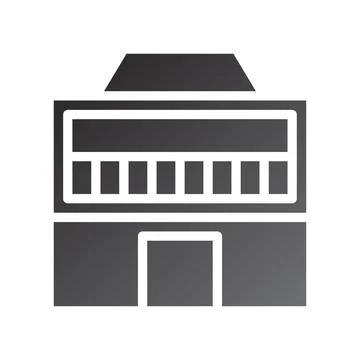 House icon gradient solid black Stock Illustration