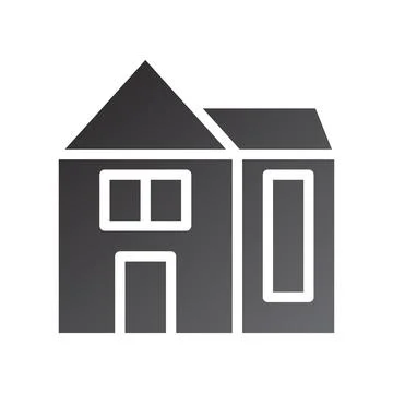 House icon gradient solid black イラスト素材