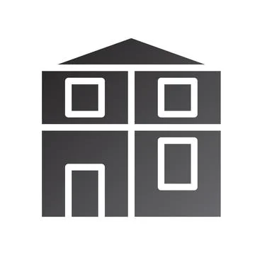 House icon gradient solid black イラスト素材