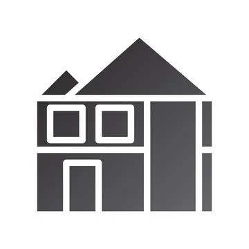 House icon gradient solid black Stock Illustration