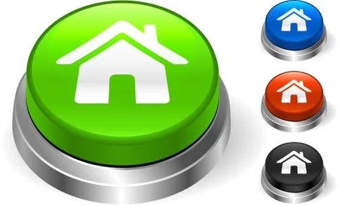 House Icon on Internet Button Stock Illustration