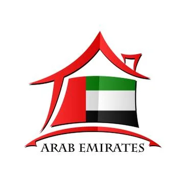 House icon made from the flag of Arab Emirates Stock Illustration