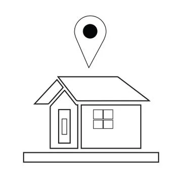 House icon with navigation logo vector Stock Illustration