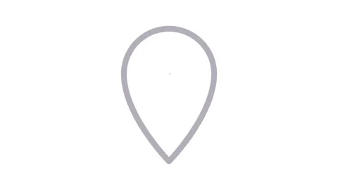 House icon positioned on a map pointer, indicating a specific location or a.. 스톡 동영상 334992045