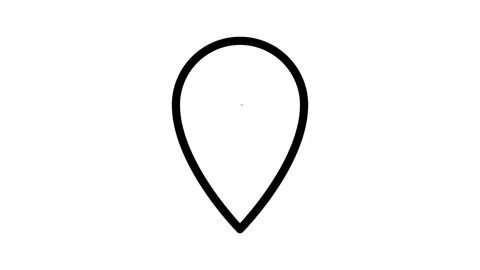 House icon positioned on a map pointer, indicating a specific location or a.. Stock Footage 334992220