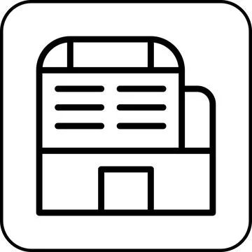 House icon rounded black Illustrazione stock