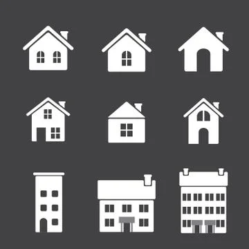 House icon set Stock Illustration